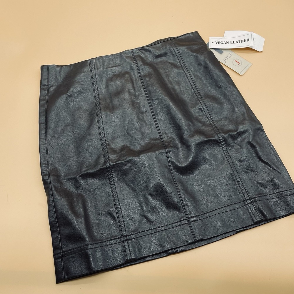 Jolt‎ vegan faux leather black mini skirt size 1 NWT